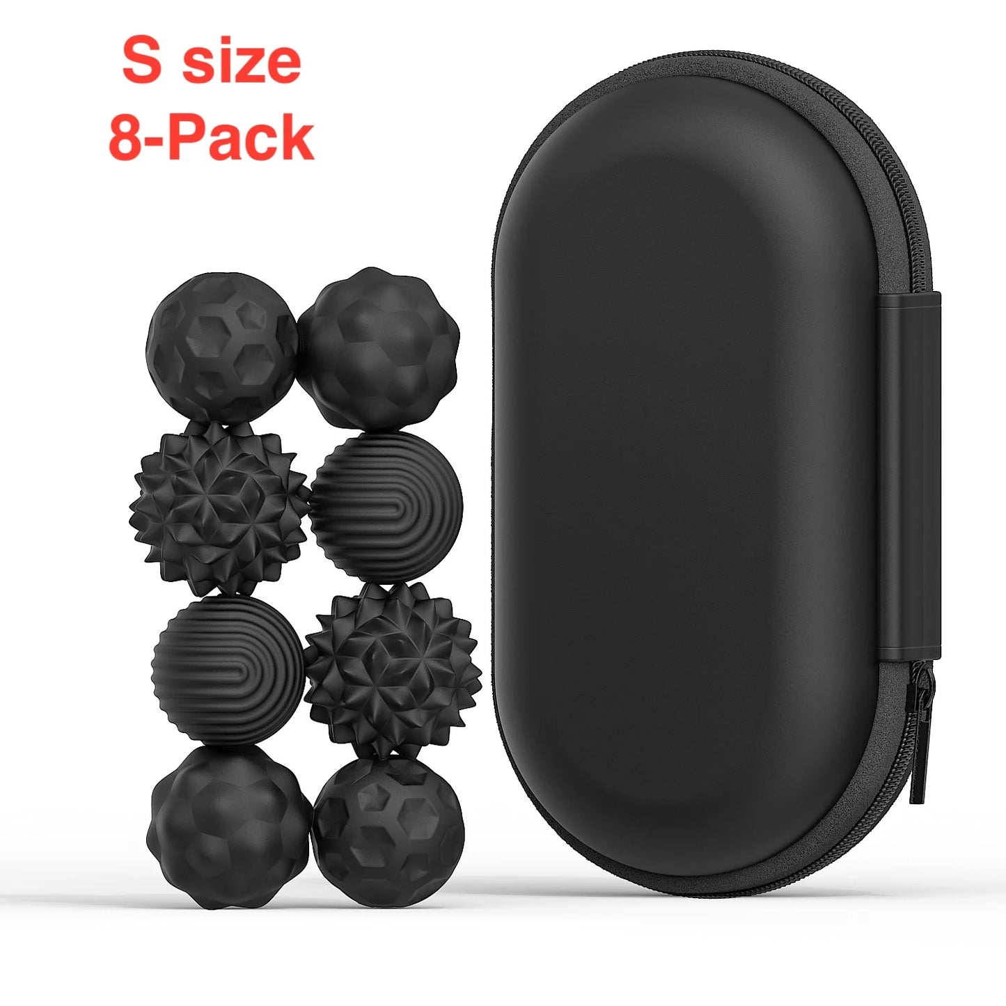 Balle Anti Stress, set S-8 Noir