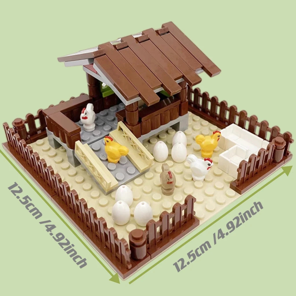 Bloc de Construction, Poulaillers de Ferme, animaux de la ferme
