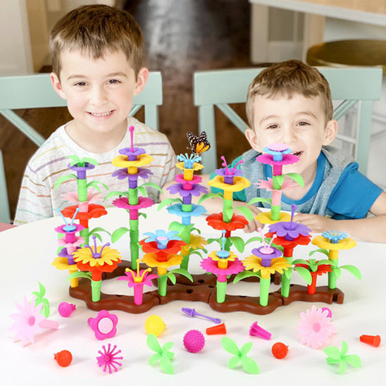 Jeu de Construction, Jouet Empilable de Fleurs, du plaisir de construire