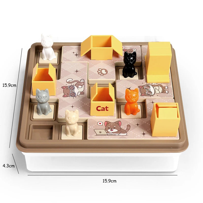 Jeu de Logique Puzzle Cache-Cache, variant couleur maron