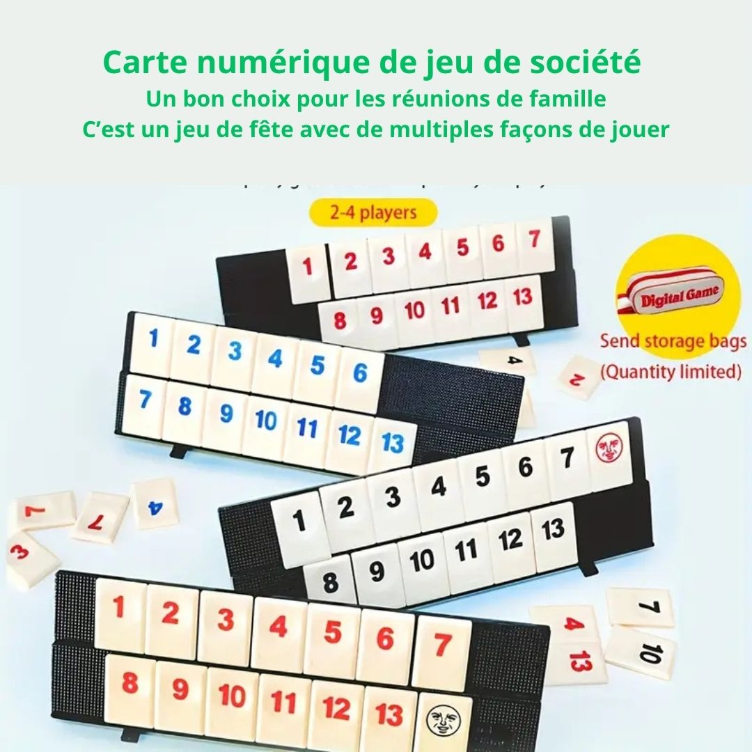 Jeu de société famille, Rummy Game, carte numérique, un bon choix pour les réunions de la famille.