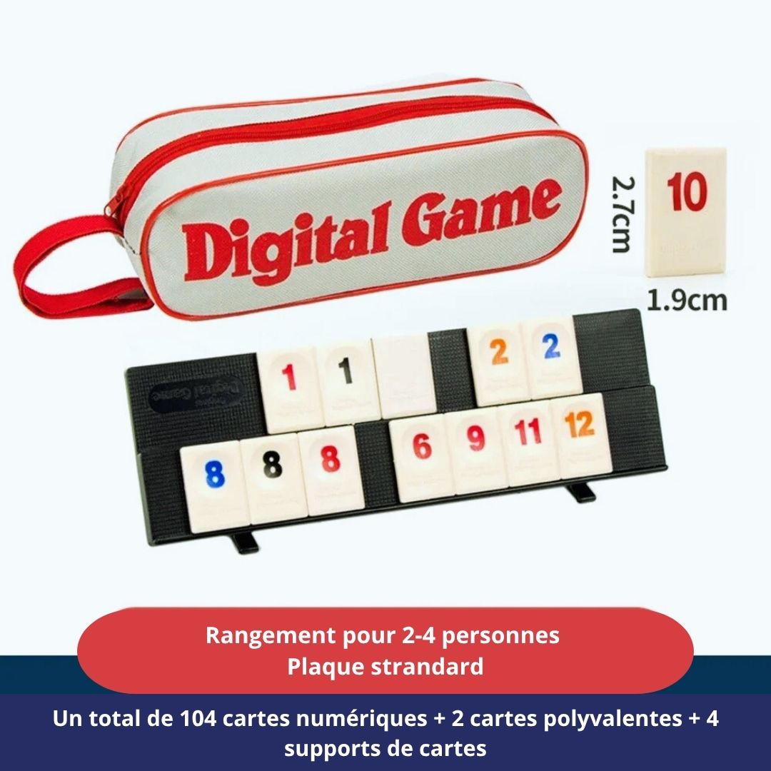 Jeu de société famille, Rummy Game, plaque standard.