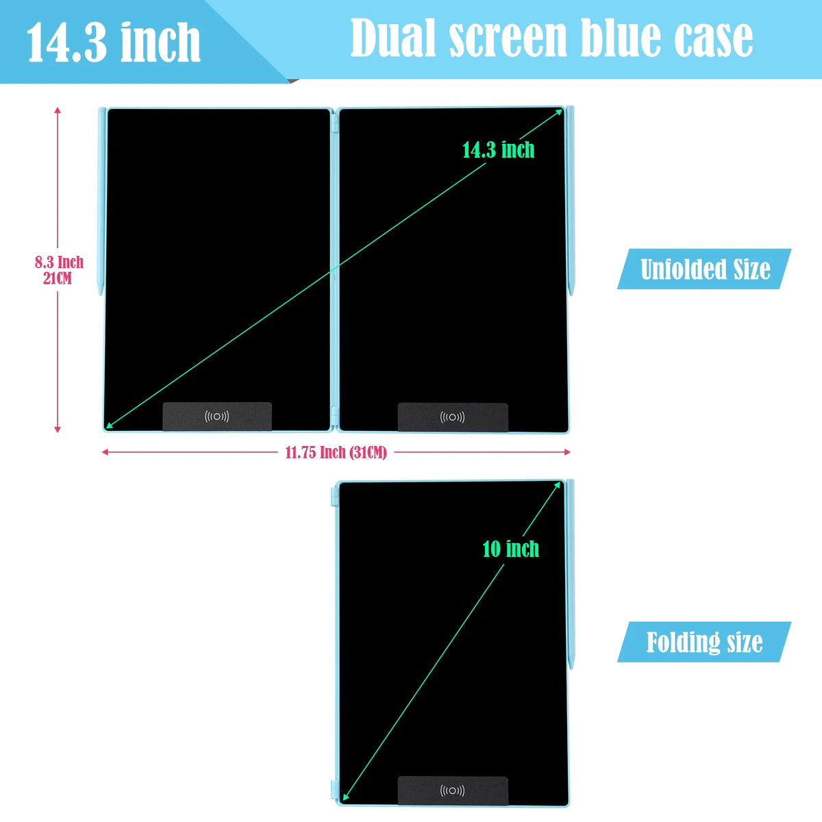 Tablette d'écriture LCD pliable 14,3 pouces | EcoPliable