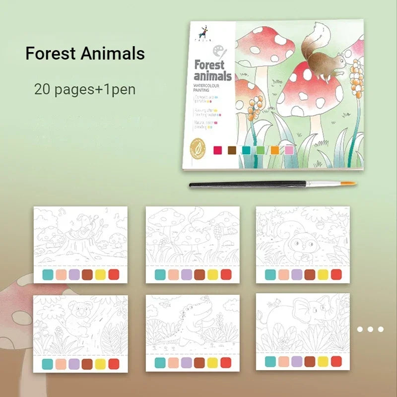Cahier Dessin - Livre de Peinture à l'Aquarelle