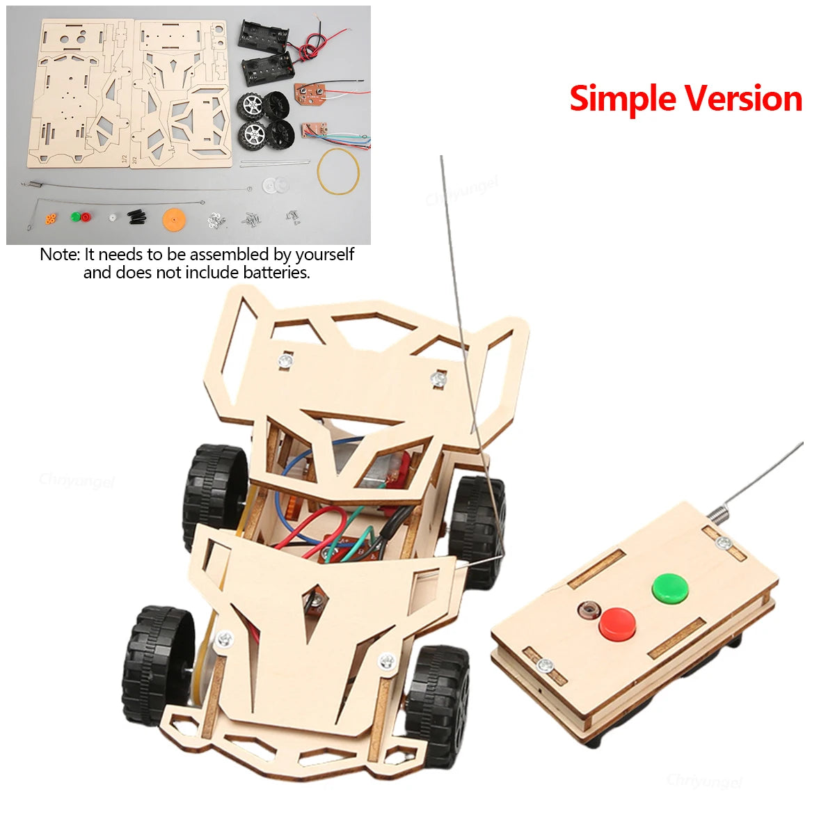 Voiture Télécommandée en Bois à Construire – Kit STEM 4x4 DIY Enfant Ado
