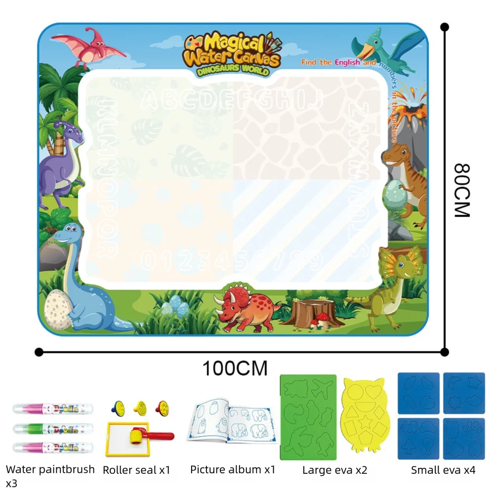 Jouet dessin – Tapis Magique à l’Eau Réutilisable | 3 Tailles | 4 Thèmes | Sans Tache | CE 3-12 ans