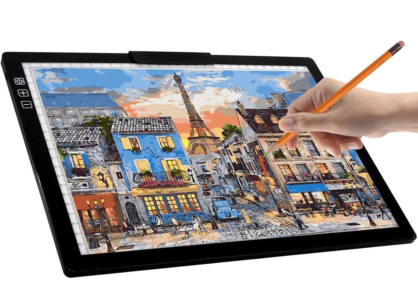 Tablette Lumineuse Dessin, Bloc de Traçage LED A4, couleur noir