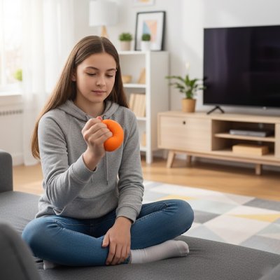 Balle anti stress, porte‑clés en mousse PU