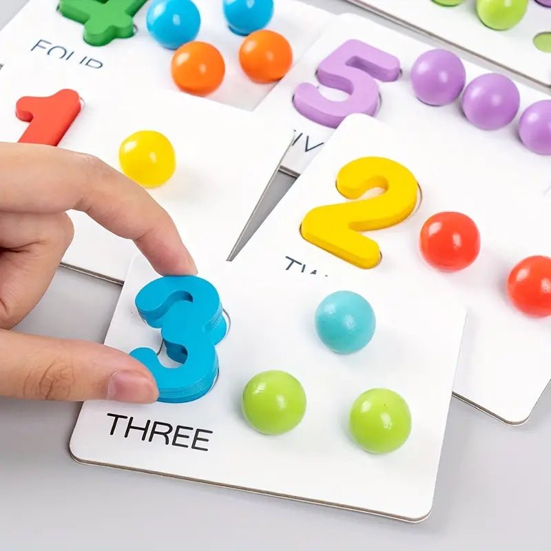 Bol de Tri de Perles en Bois pour Enfants - Puzzle Mathématiques - Jeu Éducatif Enfant