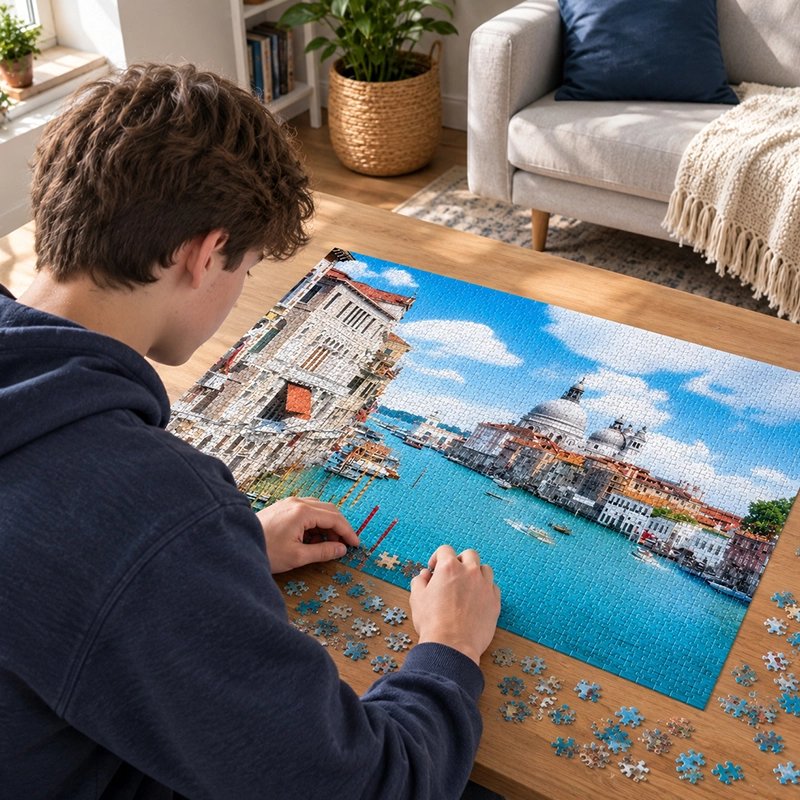 Idée cadeau de Noël puzzle paysage Venise Italie
