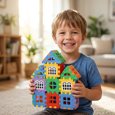 Jeu de construction • jouet éducatif emboîtement grande maison garçon fille