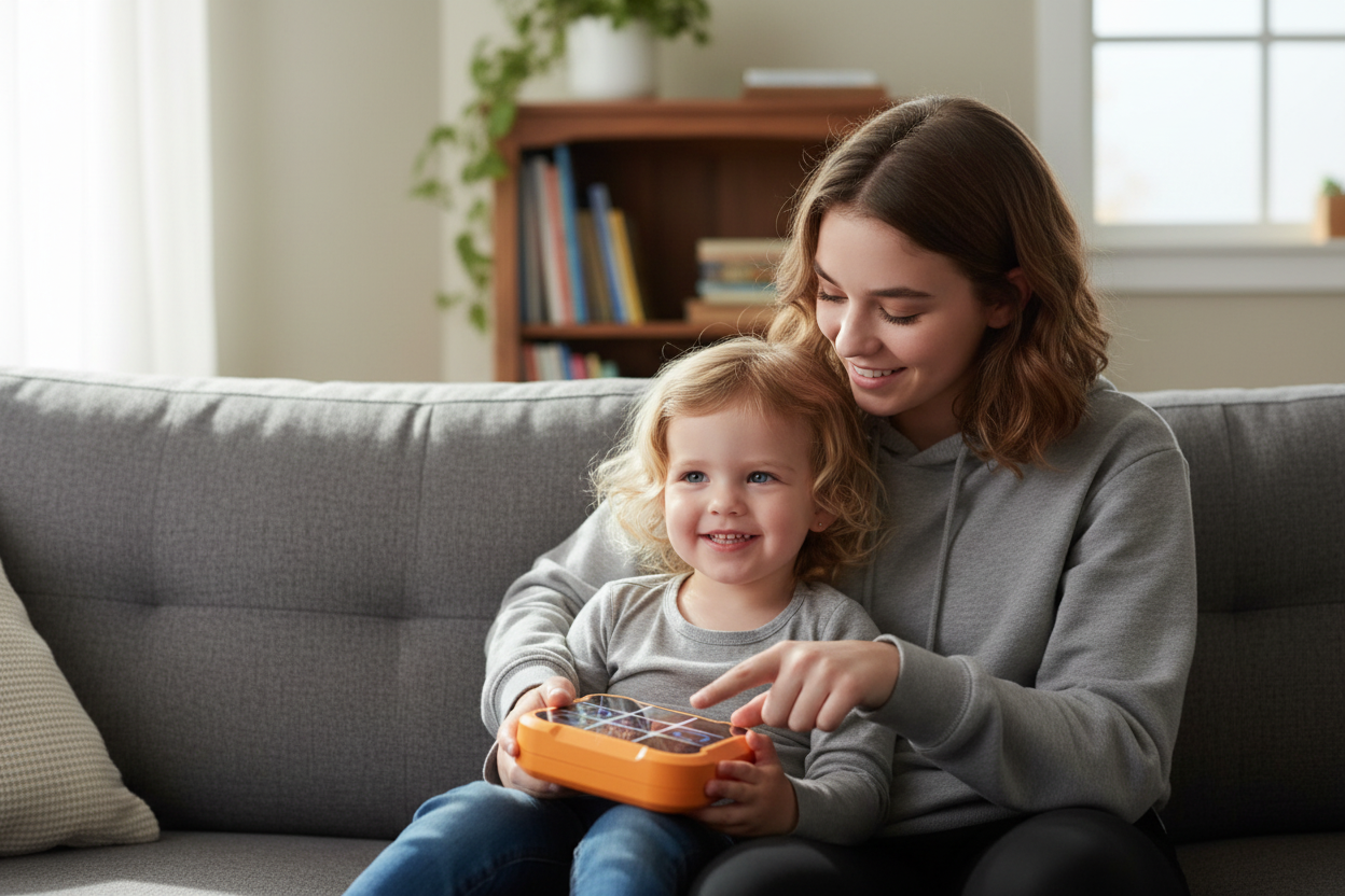 Moments de complicité parent-enfant avec le jeu Tic-Tac-Toe électronique