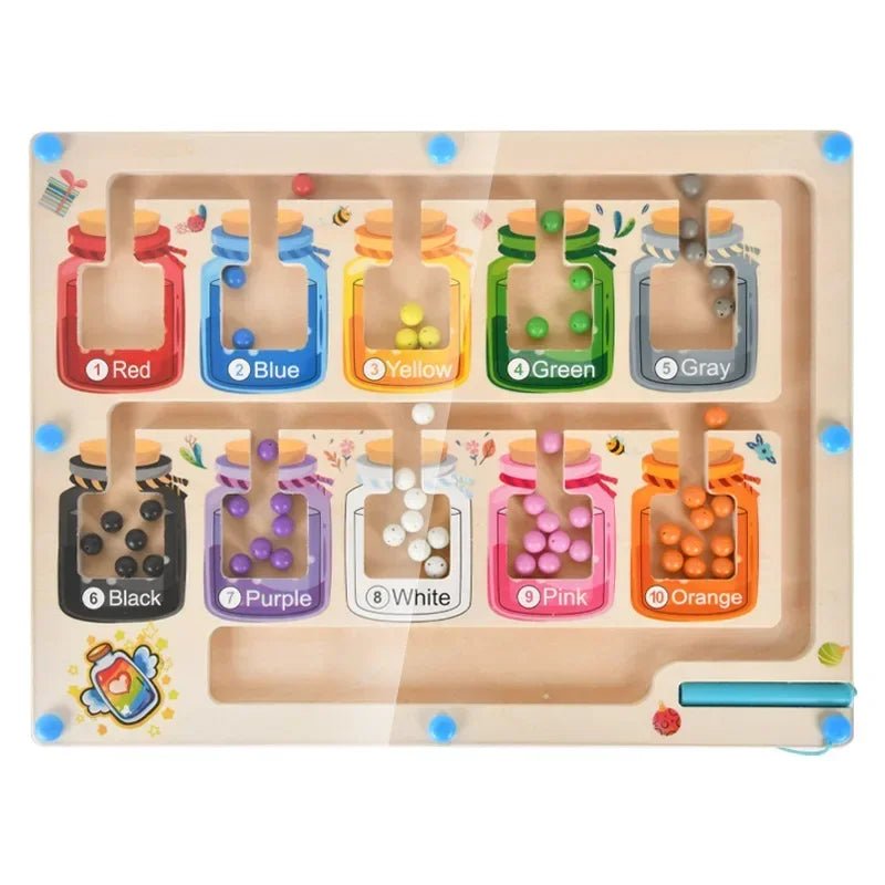 Jeu Labyrinthe Magnétique à Billes pour Enfants - Jeu Éducatif Enfant