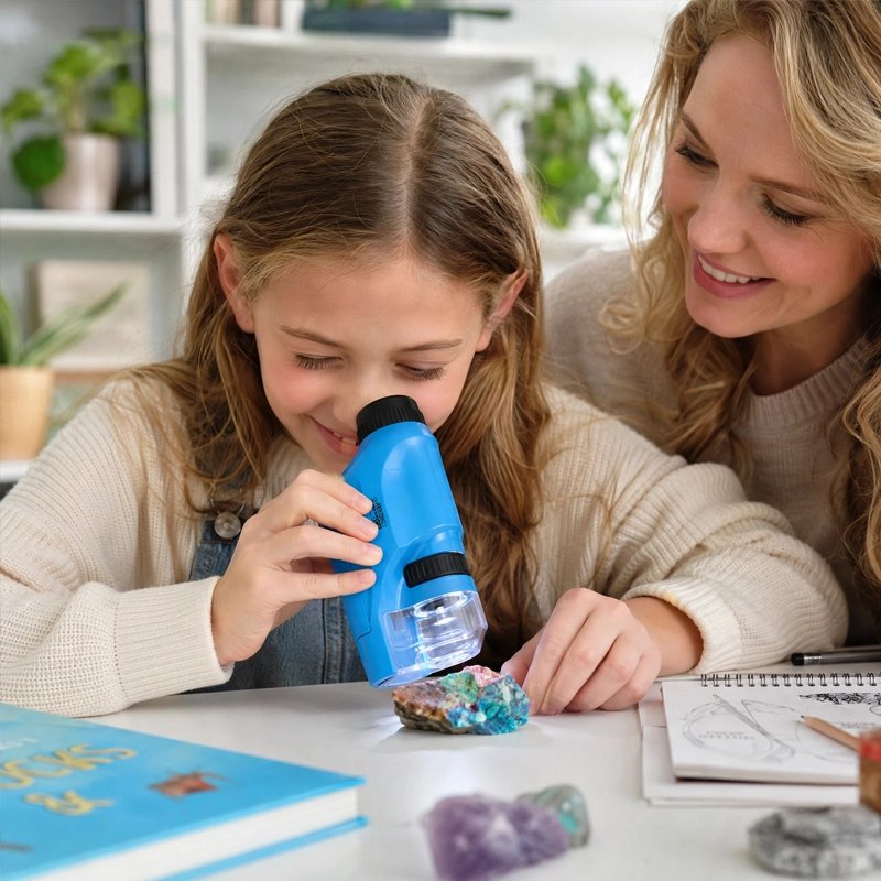 Microscope monocular de laboratoire pour jeunes explorateurs
