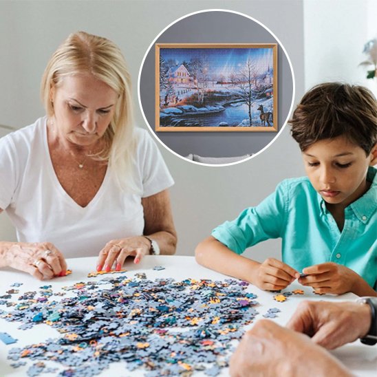 Puzzle 1000 pièces, apprentissage et concentration