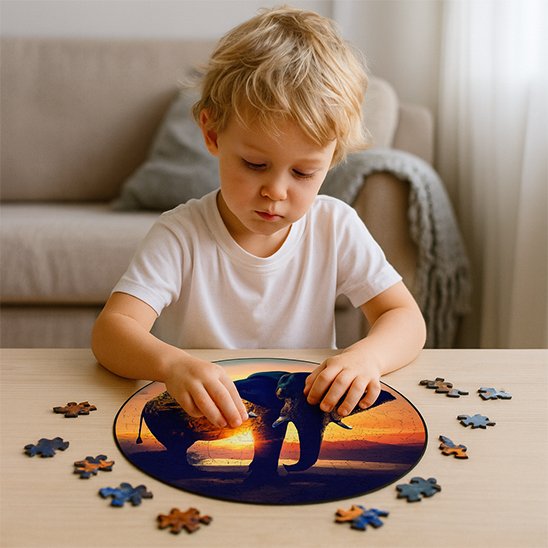 Puzzle bois artistique encadrer après montage pas cher combo