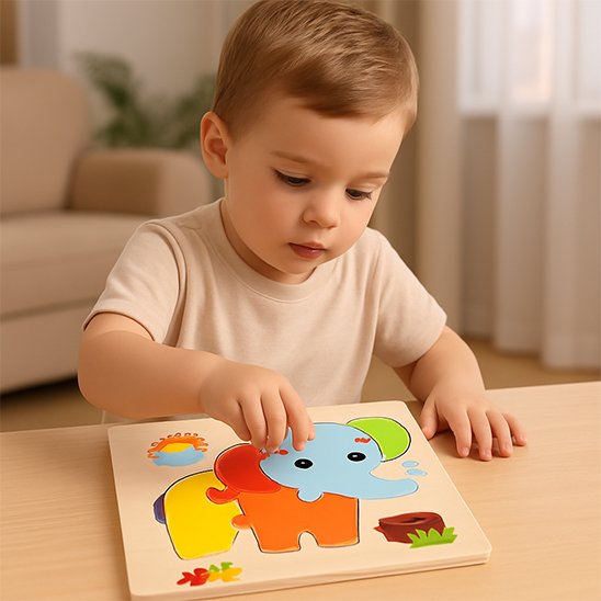 Puzzle bois premier âge apprentissage ludique