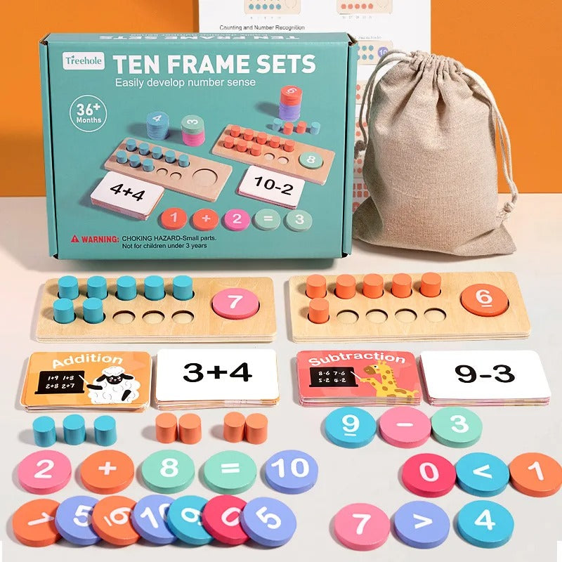 Jeux de Mathématiques pour Enfants | Calcul Montessori en Bois 3-6 ans