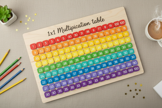 Table de multiplication en bois, un outil pédagogique polyvalent