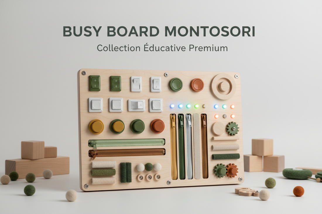 Busy Board Montessori - Tableau d'Activités Sensoriel