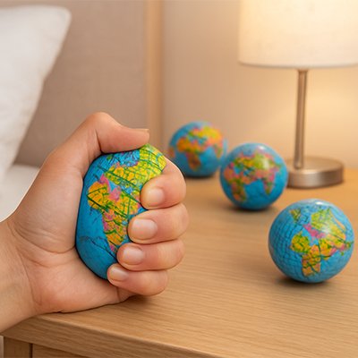 Balle Anti Stress globe terrestre, un exutoire pour gérer les tensions et le stress