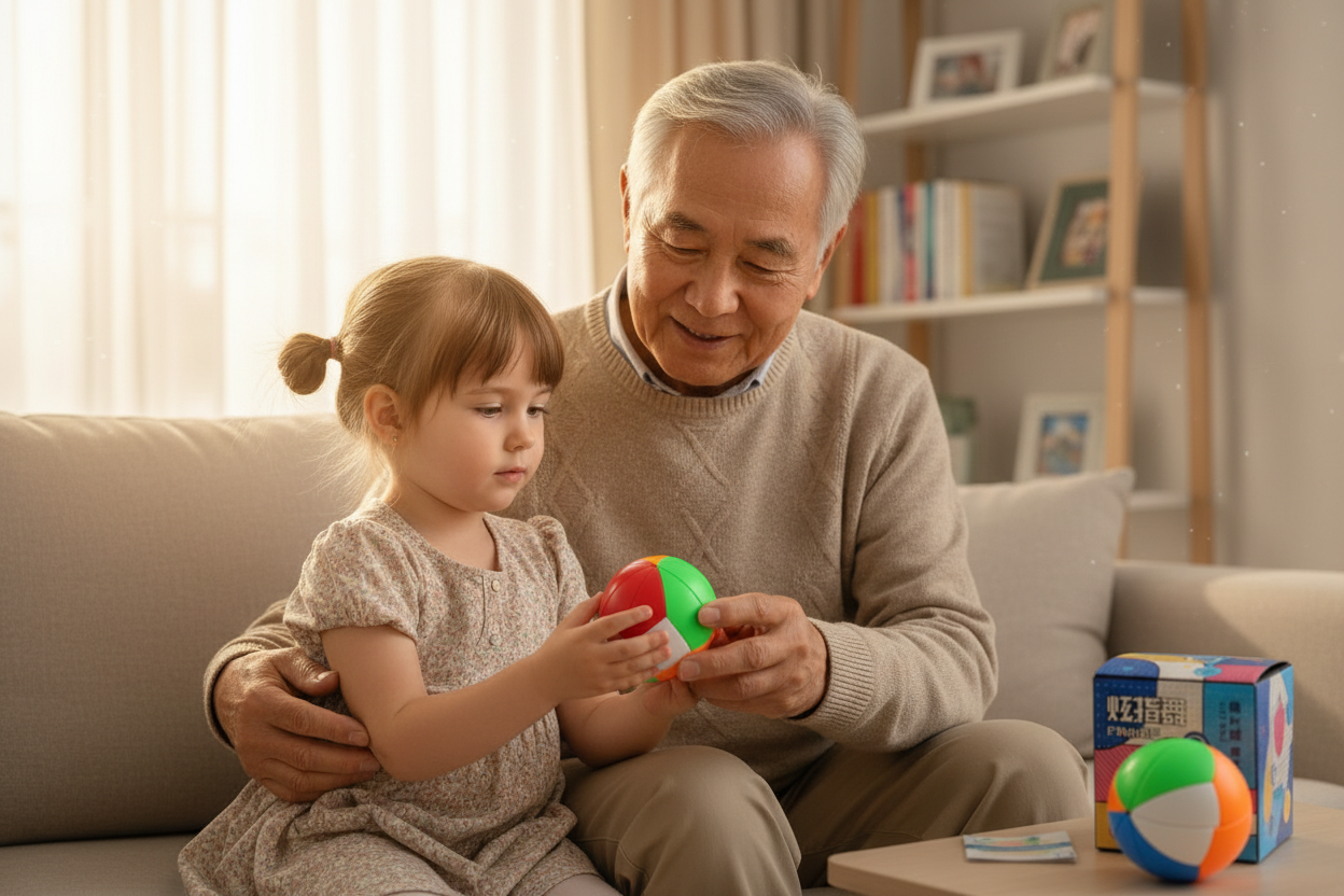 La balle puzzle devient un pont entre les générations, transformant la réserve en curiosité et en connexion authentique.