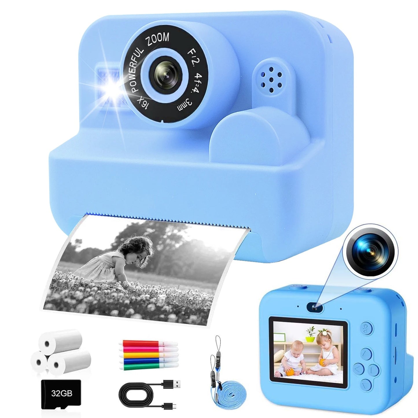Appareil Photo Enfant | Mini Caméra Vidéo Numérique 48MP - Jeu Éducatif