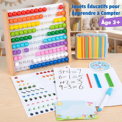 Boulier en bois éducatif pour enfants — Cadre de comptage 