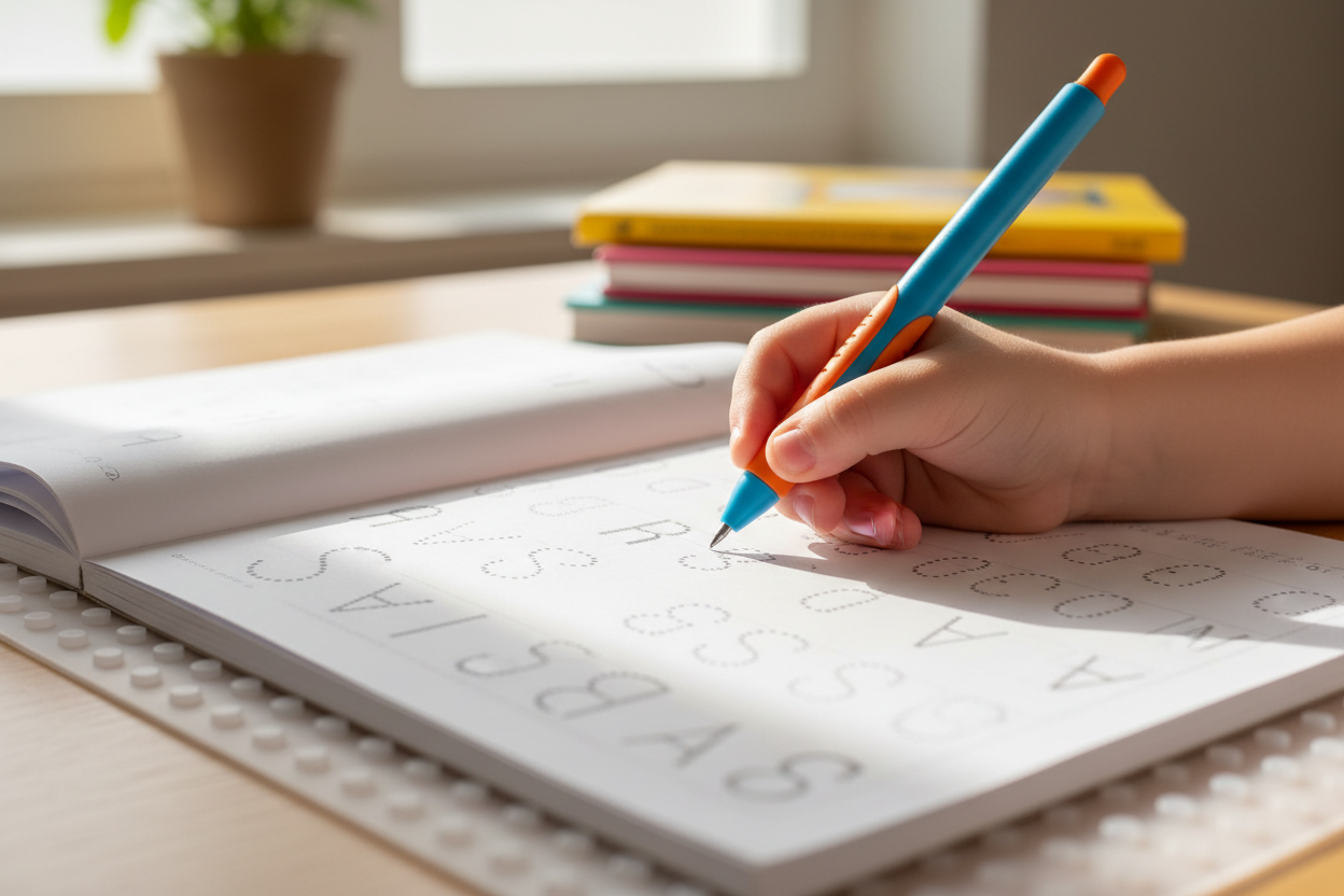 Développement de la motricité fine avec le cahier pour apprendre à écrire - coordination œil-main