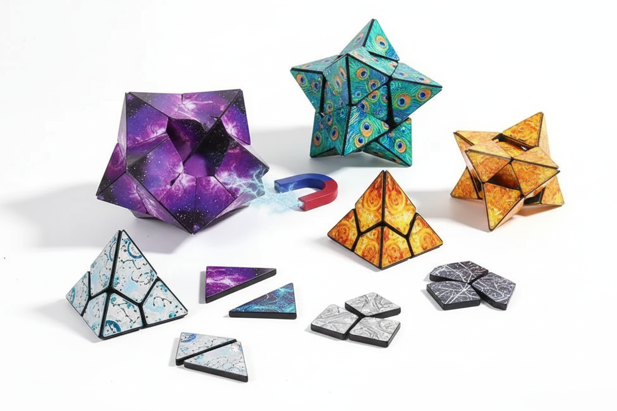 Variétés de cubes magnétiques géométrique 3D