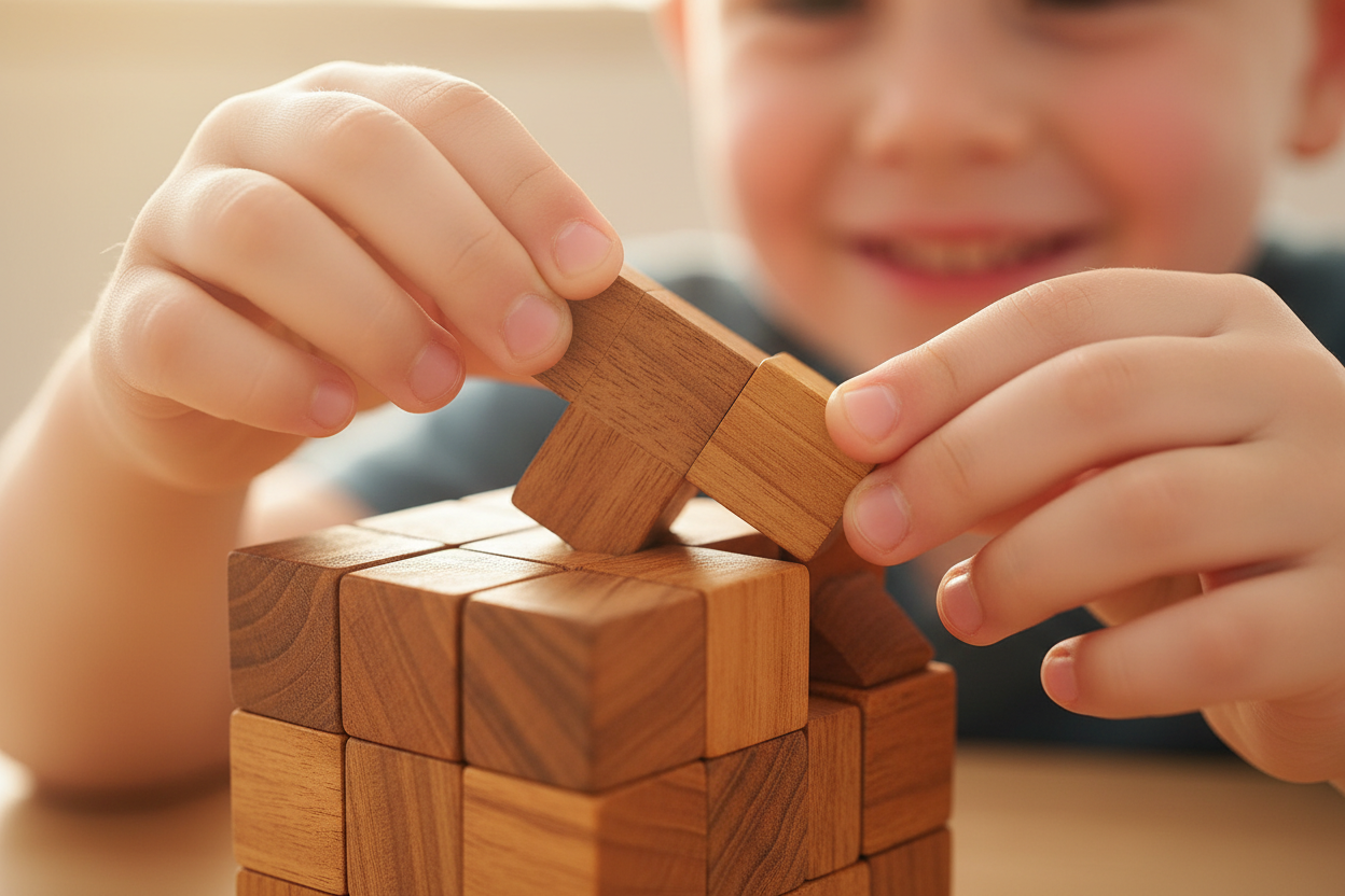 Cube Bois 3D concentration