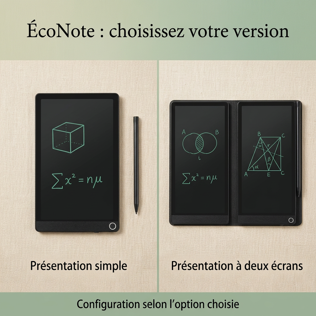 ÉcoNote : versions et caractéristiques