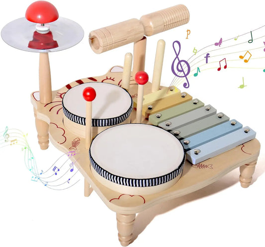 Jeu de batterie, instrument musical pour Éveil Musical Enfant