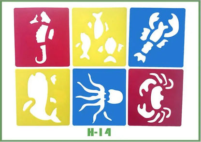Jouet pour dessiner – Pochoirs réutilisables enfants 6 pièces | Jeu Éducatif Enfant