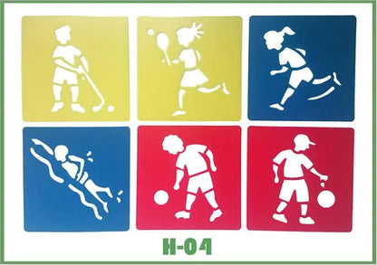 Jouet pour dessiner – Pochoirs réutilisables enfants 6 pièces | Jeu Éducatif Enfant