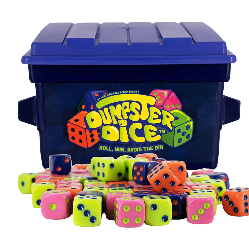 Jeu coopératif dés Dumpster, boite de jeu