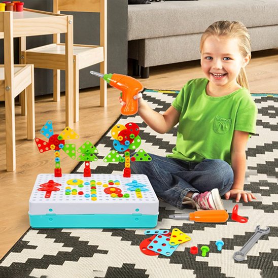 Jeux de Construction, Perceuse Électrique pour Enfants, jeu imitation