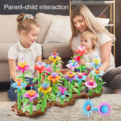 Jeu de Construction, Jouet Empilable de Fleurs, interaction parent-enfant