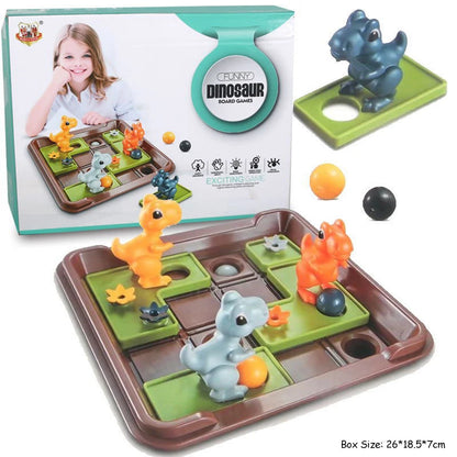 Jeu de logique, Puzzle Cache-Cache variant, couleur dinosaure