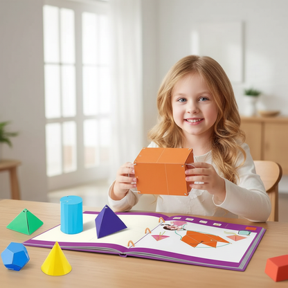 Enfant fière présentant son pavé droit 3D