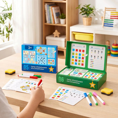 Jeu de Maths pour Enfants — Carte d’Activité Réutilisable & Effaçable, Dès 3 Ans