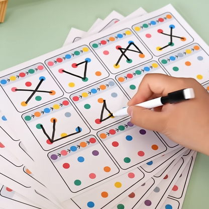 Jeu de Motricité Enfants 3-6 ans, Cartes Effaçables Réutilisables A4