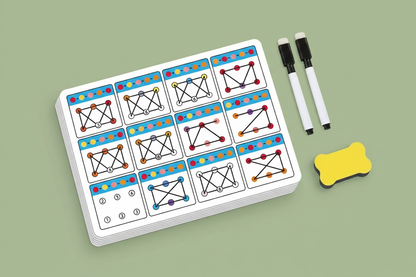 cartes de liaison effaçables réutilisables pour maternelle
