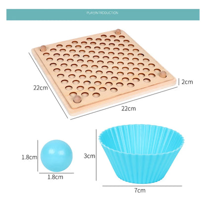 Jeu de Perles à Clip Montessori en Bois - Motricité Fine | Educaplay