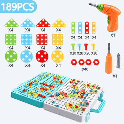 Jeu de construction, Puzzles créatifs, kit 189 pièces