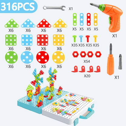 Jeu de construction, Puzzles créatifs, kit 316 pièces