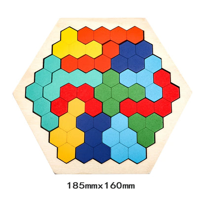 Jeu de logique, Puzzle 3D Hexagonal en Bois, variante