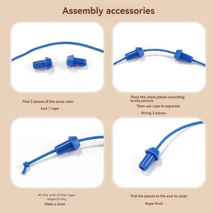 Jeu de société famille Puzzle en corde torsadée plateau coloré-accessoires