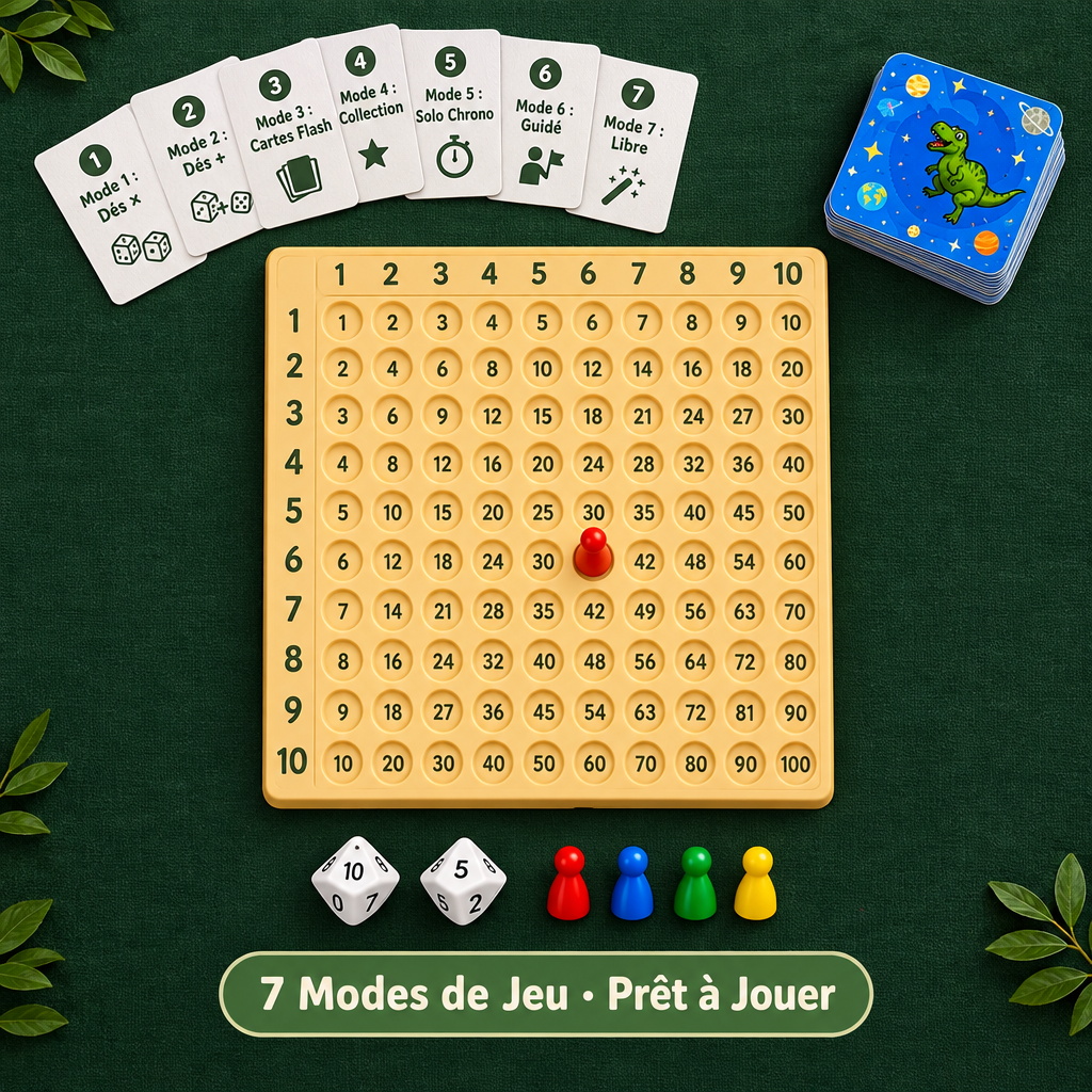 Jeu de table mathématique en bois Montessori
