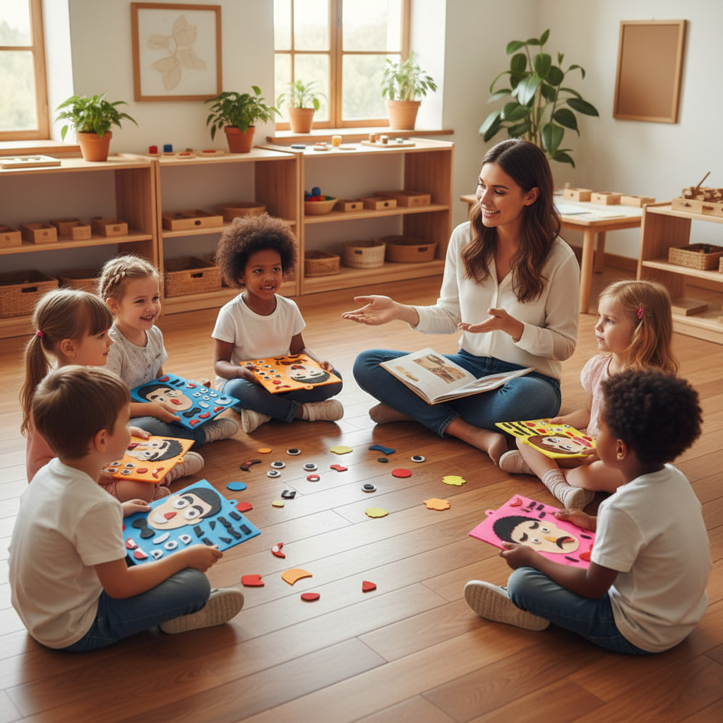 Groupe d'enfants en activité